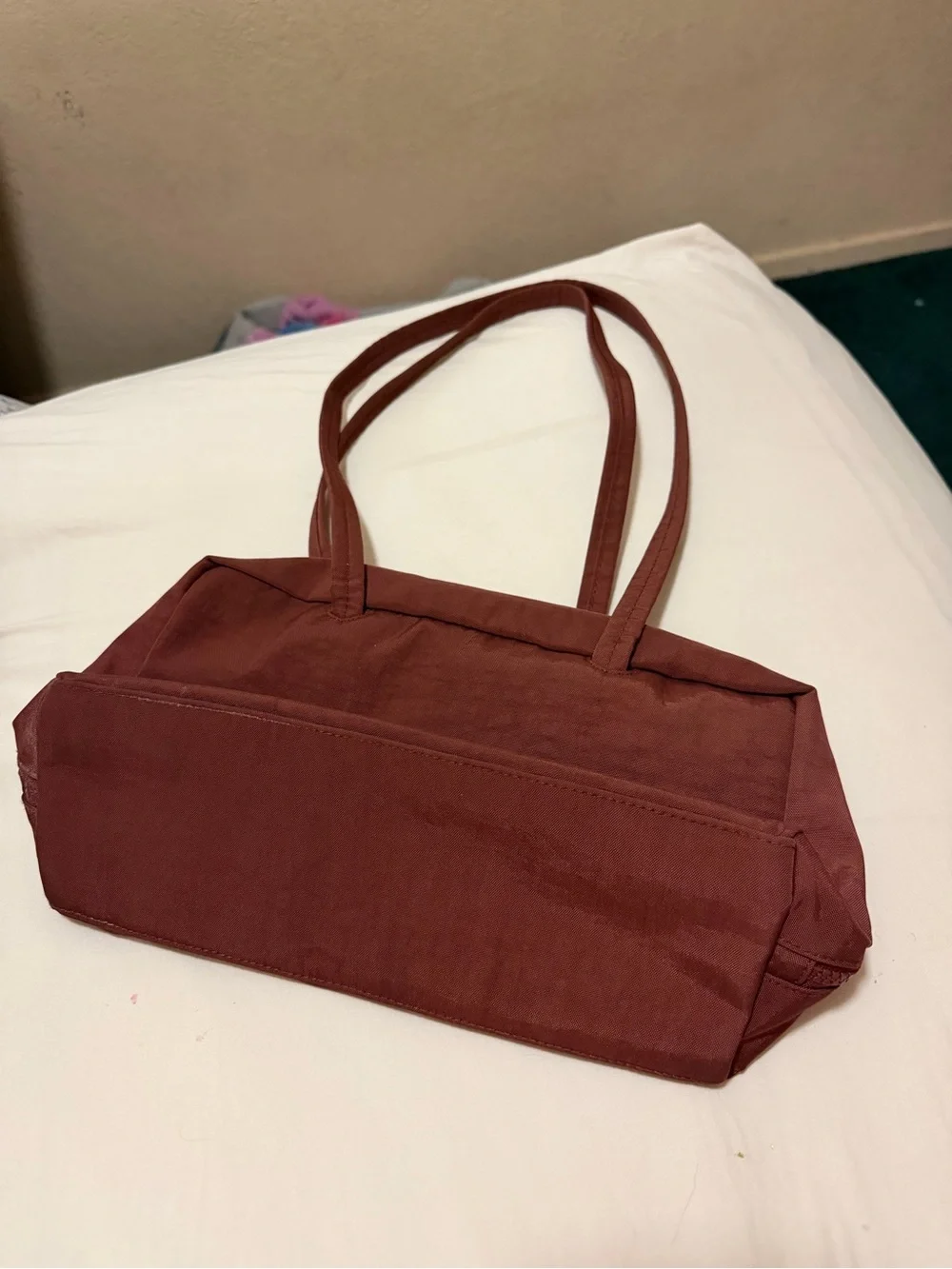 BAGGU Shoulder Tote in Burnt Burgundy